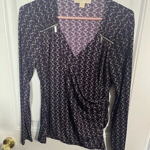 Purple Patterned Women's‎ Top